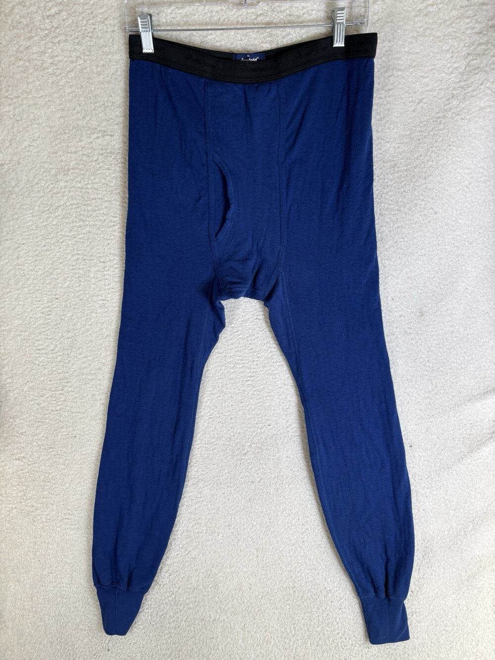 Vintage Duofold Pants Mens XL Blue Thermastat Polyester Base Layer Thermal